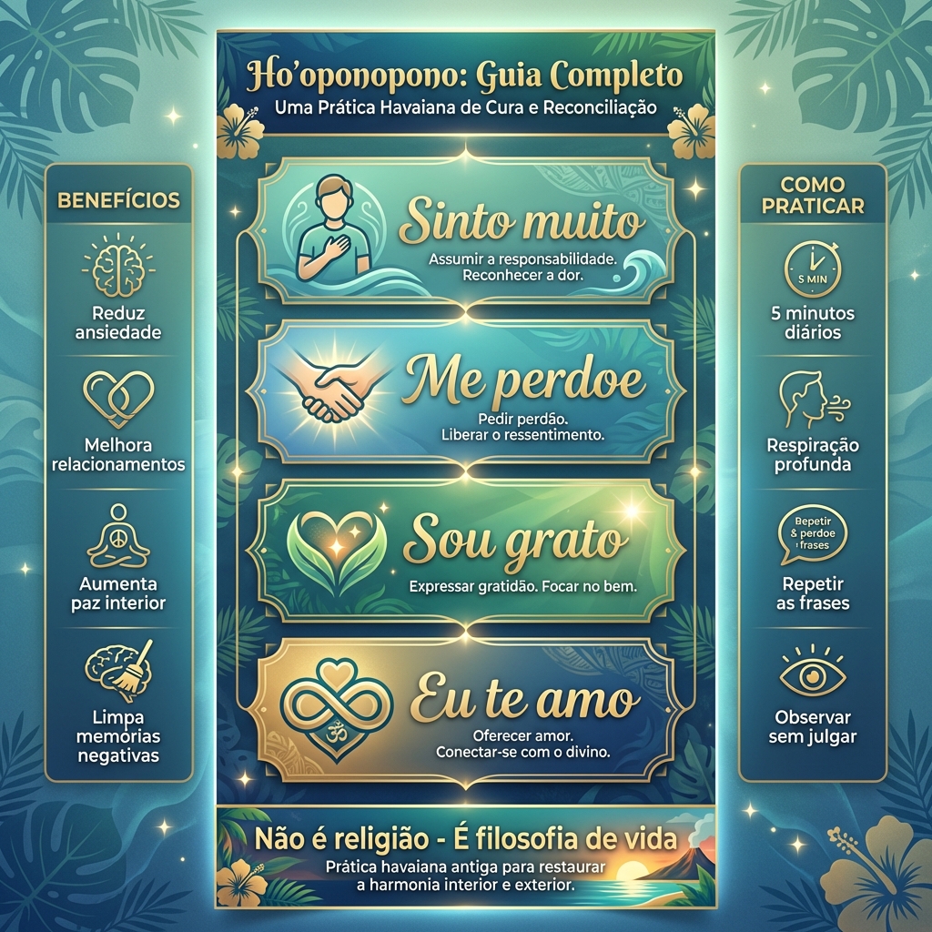 Infográfico: Ho'oponopono Guia Completo